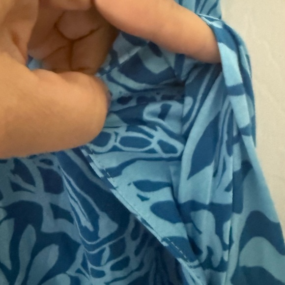 NWT Soft Surroundings Abstract Blue Santiago Dress 3X - Picture 7 of 9